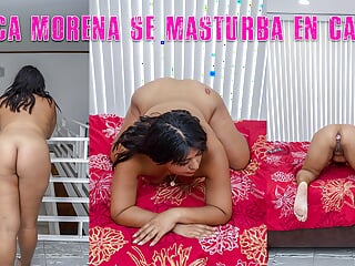 Mexican Brunette Masturbates Alone At Home free video