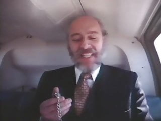 Old Bearded Man In A Suit Getting Head In A Helicopter free video