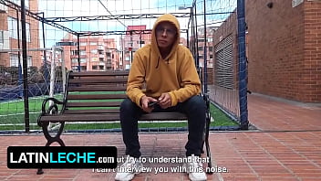 Hot Latino Stud Gets Tricked To Suck Stranger's Dick During Interview In Bogota - Latin Leche free video