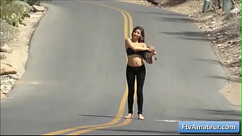 Sexy Natural Big Tit Brunette Teen Gets Kinky And Walk Fully Naked Down The Road Showing Her Amazing Smoking Body free video