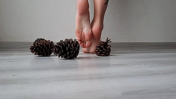 Sexy Feet Dominatrix Nika. Trampling Bumps With Bare Feet free video