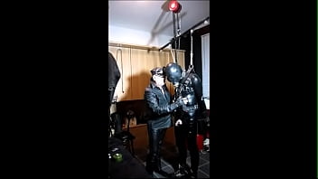 070 Electro-Stimulation Training For Rubber Gimp free video