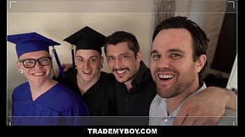 Two Twink Stepson's Swap Orgy With Stepdad's On Graduation Night - Harvey Sid, Rocky Vallarta, Marco Bianchi free video