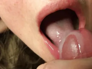 Cum All Over - In Mouth, On Hands, Hair, Pants, Pantyhose, Boobs, Ass And Tongue free video